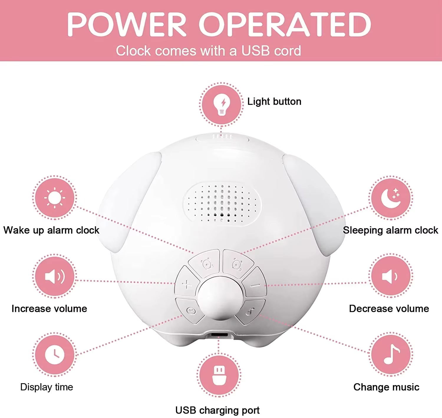 Digital Expression Alarm Clock with Night light