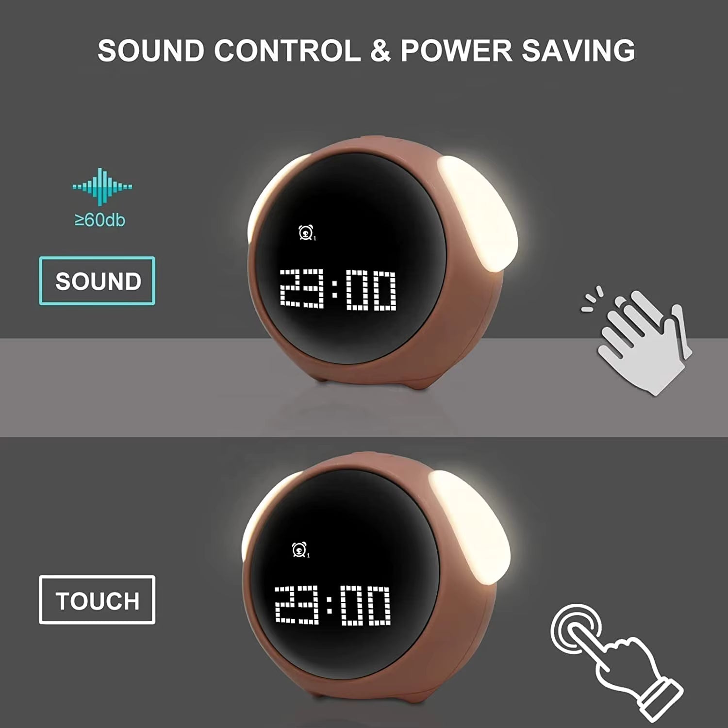 Digital Expression Alarm Clock with Night light